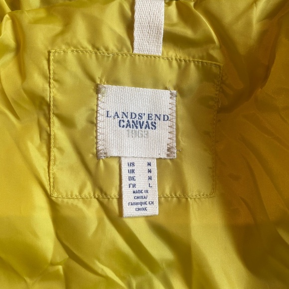 Lands End Canvas Puffer Jacket in with Faux Fur Hood - Picture 5 of 8